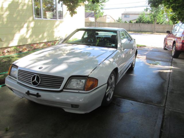 1991 White Mercedes-Benz SL-Class Convertible