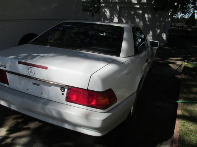 1991 White Mercedes-Benz SL-Class Convertible