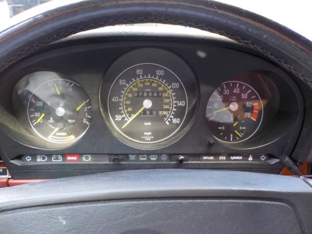 1986 Silver Mercedes-Benz SL-Class Convertible