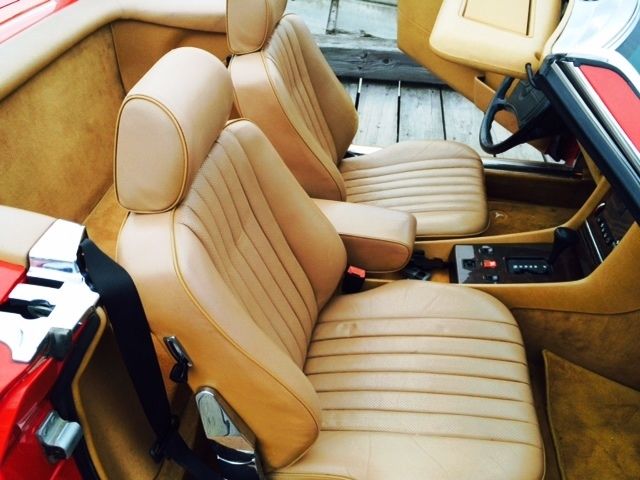 1987 Red Mercedes-Benz SL-Class Convertible