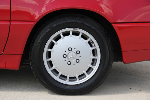 1991 Red Mercedes-Benz SL-Class Convertible