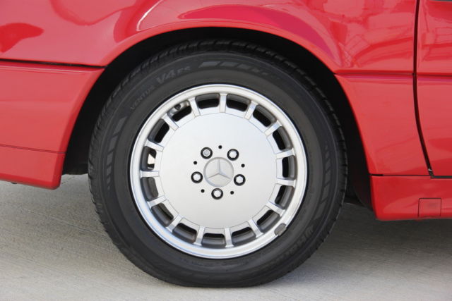 1991 Red Mercedes-Benz SL-Class Convertible