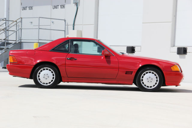 1991 Red Mercedes-Benz SL-Class Convertible