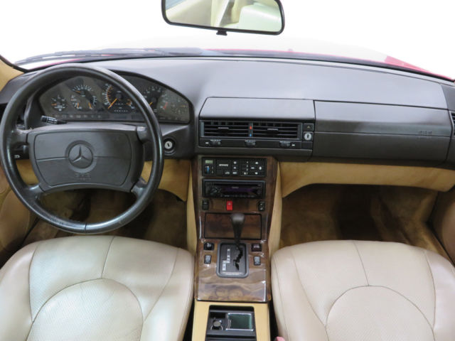 1991 Red Mercedes-Benz SL-Class Convertible
