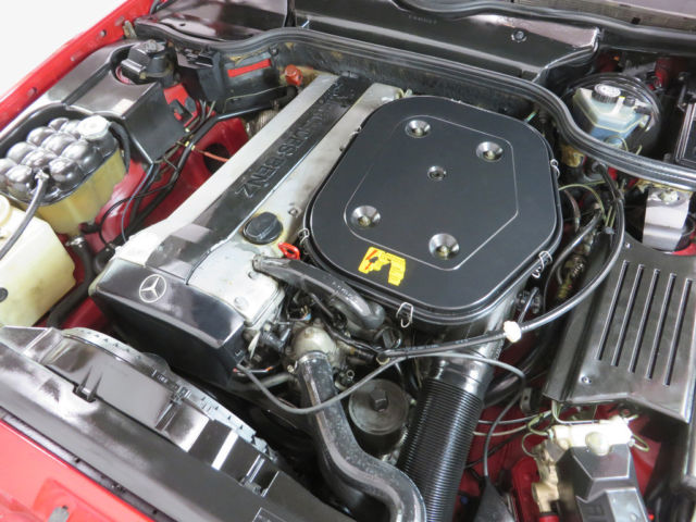 1991 Red Mercedes-Benz SL-Class Convertible