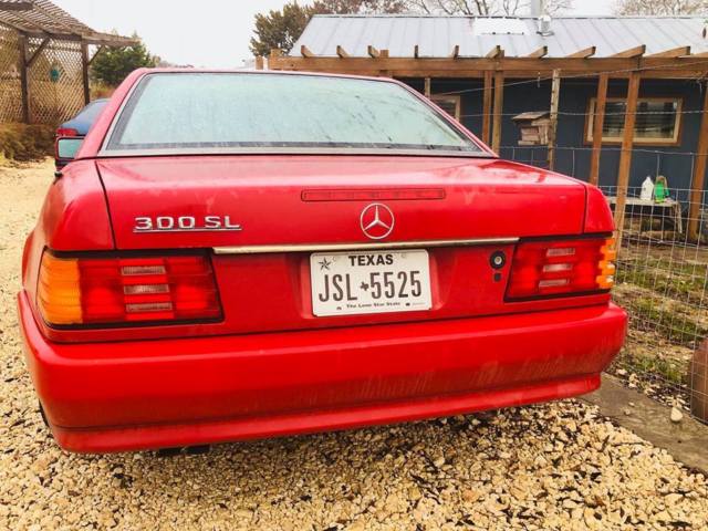 1991 Red Mercedes-Benz SL-Class Convertible