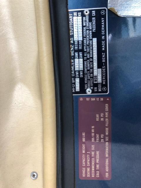 1988 Blue Mercedes-Benz SL-Class Coupe