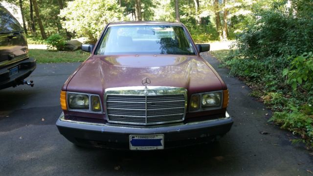 1982 Burgundy Mercedes-Benz 300-Series Sedan
