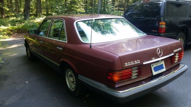 1982 Burgundy Mercedes-Benz 300-Series Sedan