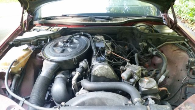 1982 Burgundy Mercedes-Benz 300-Series Sedan