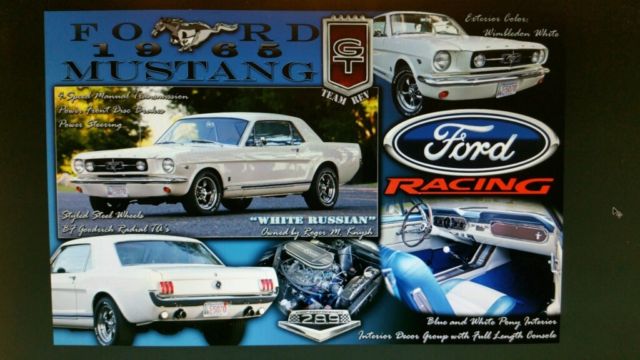 1965 White Ford Mustang Coupe