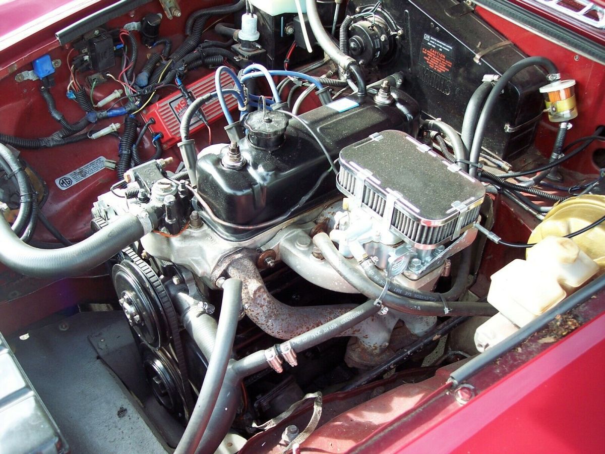 1979 Burgundy MG MGB Convertible