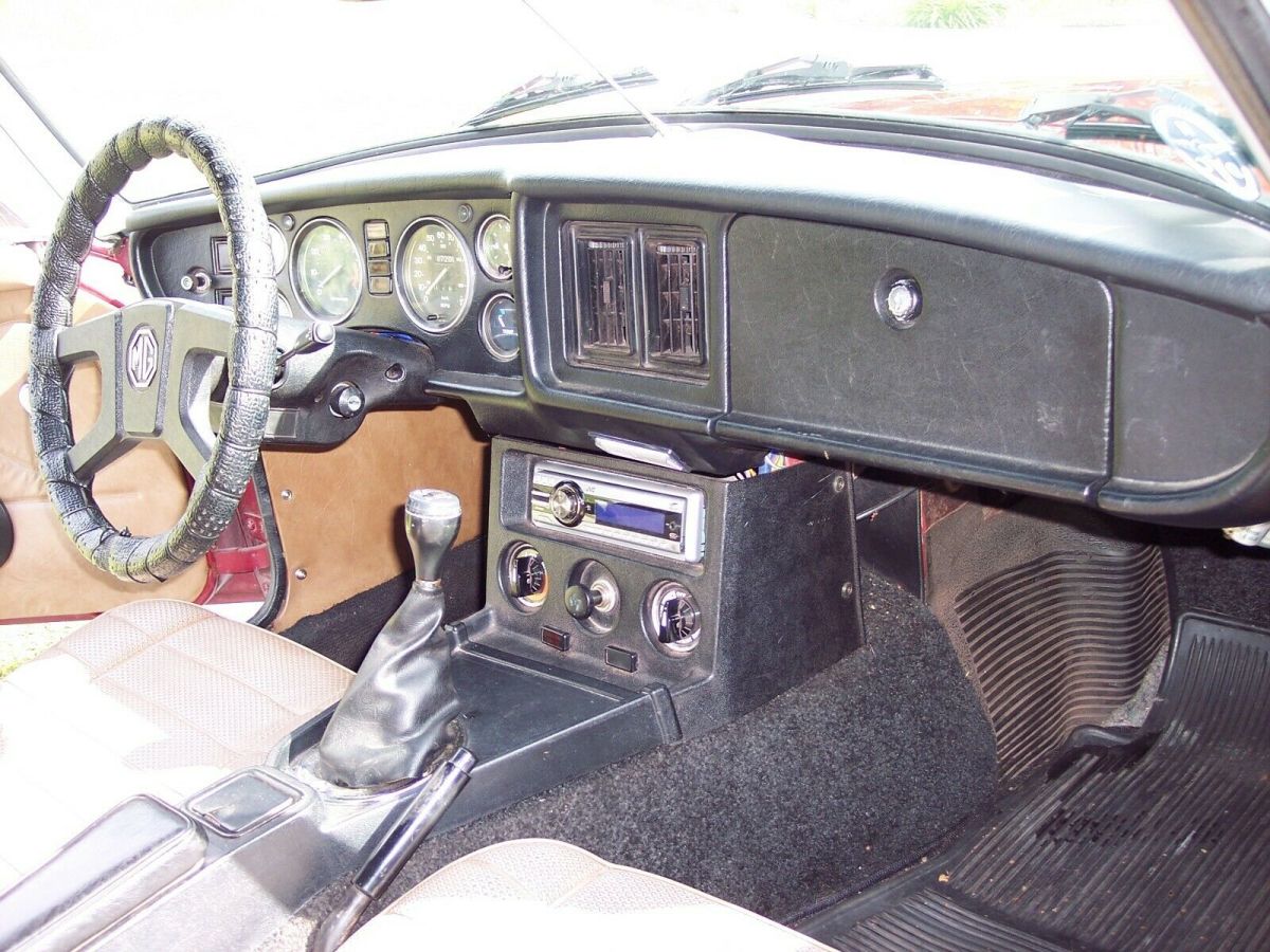 1979 Burgundy MG MGB Convertible