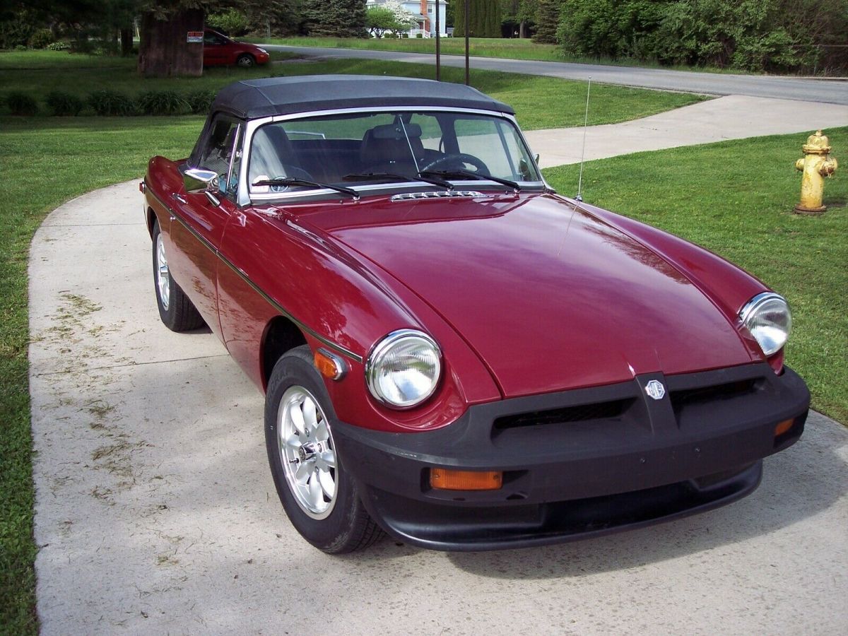 1979 Burgundy MG MGB Convertible
