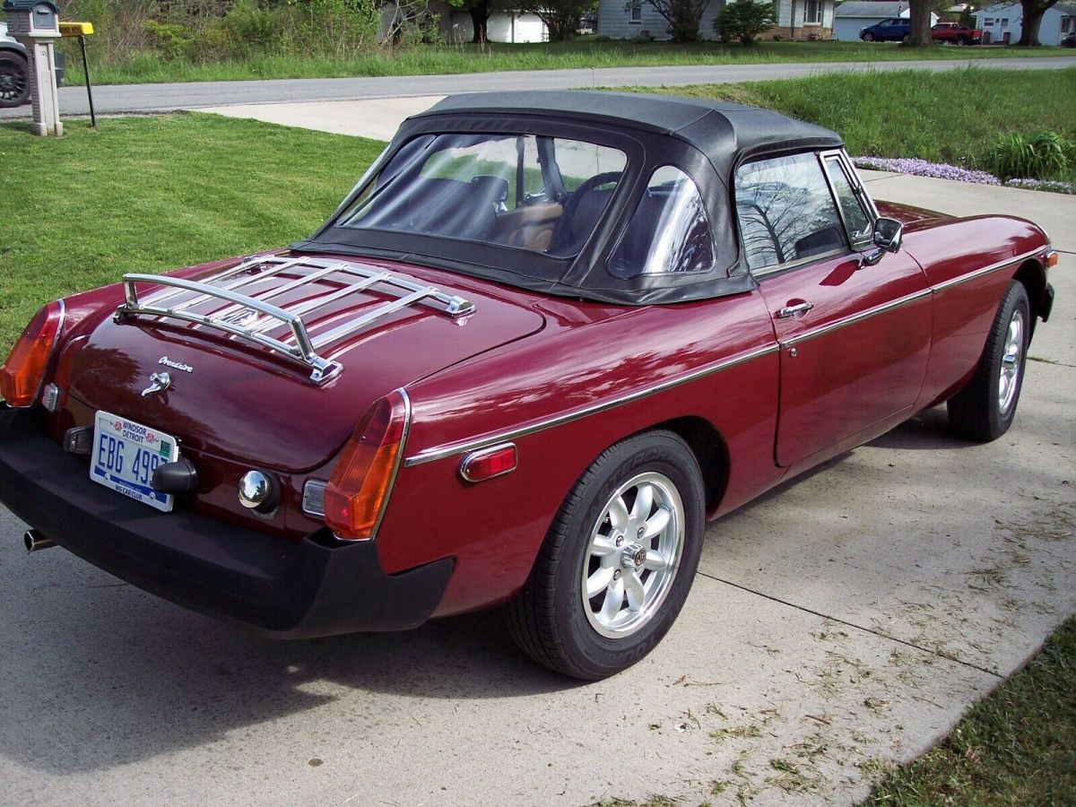 1979 Burgundy MG MGB Convertible