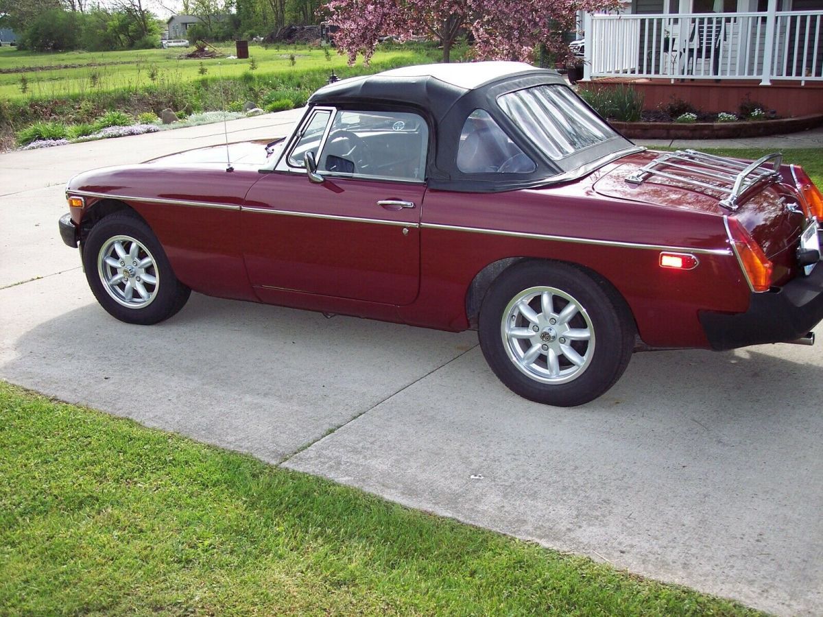 1979 Burgundy MG MGB Convertible