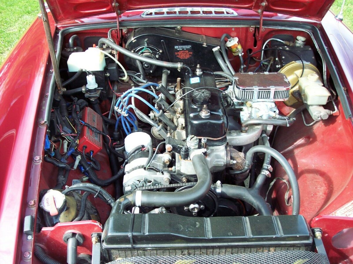 1979 Burgundy MG MGB Convertible