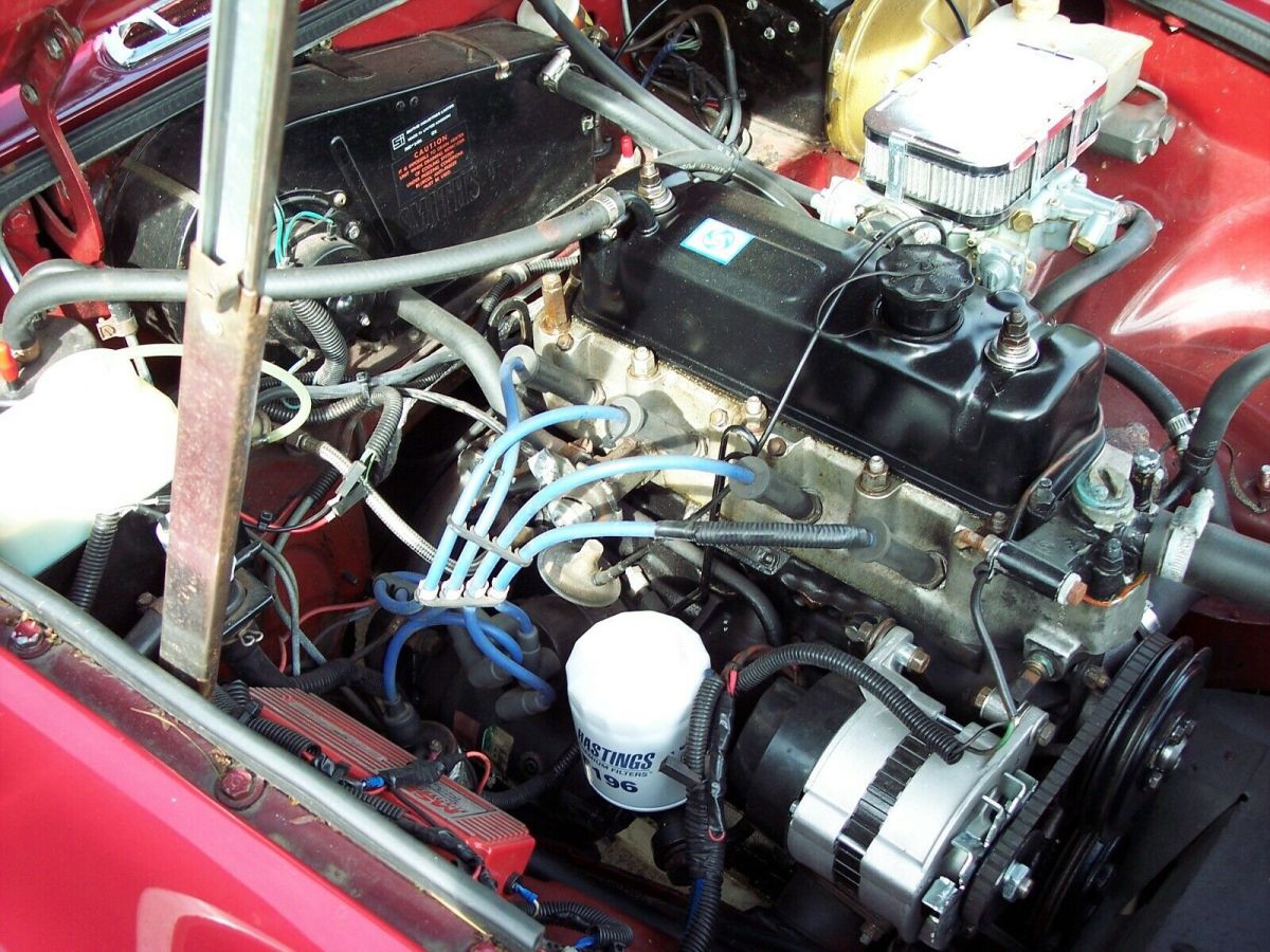 1979 Burgundy MG MGB Convertible