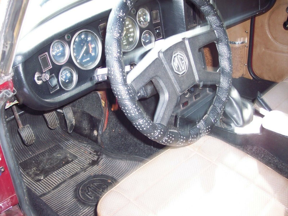 1979 Burgundy MG MGB Convertible