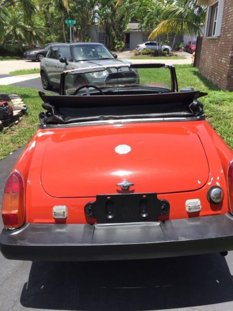 1977 Red MG Midget Convertible