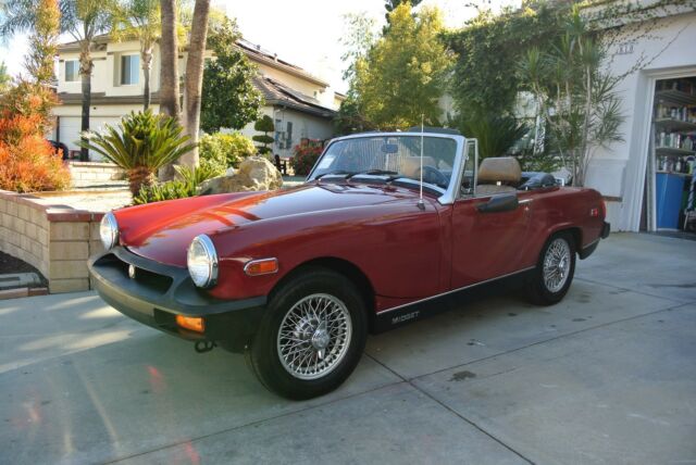 1979 red MG Midget Convertible