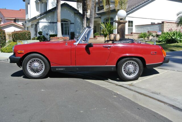 1979 red MG Midget Convertible