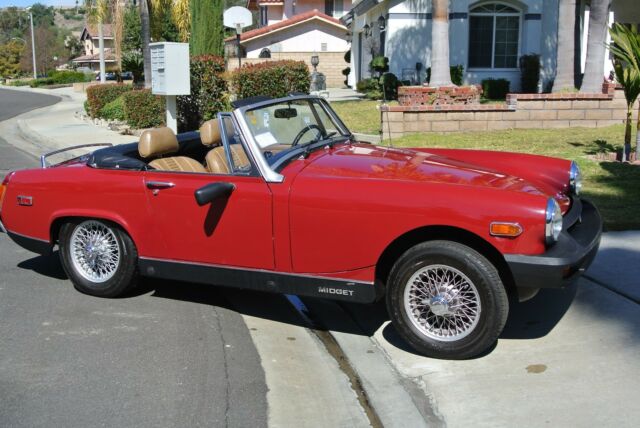 1979 red MG Midget Convertible