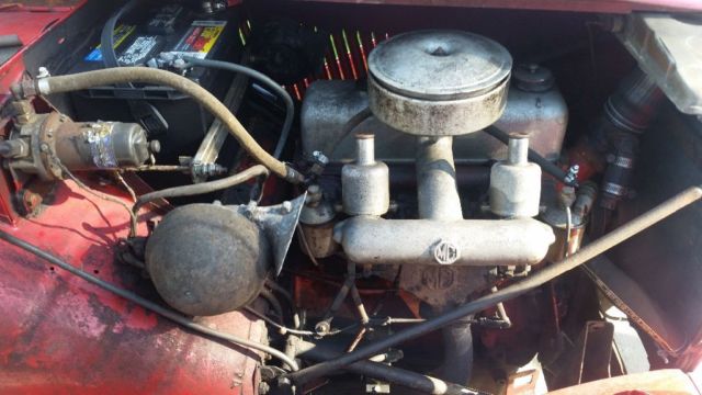 1953 Red MG T-Series Convertible