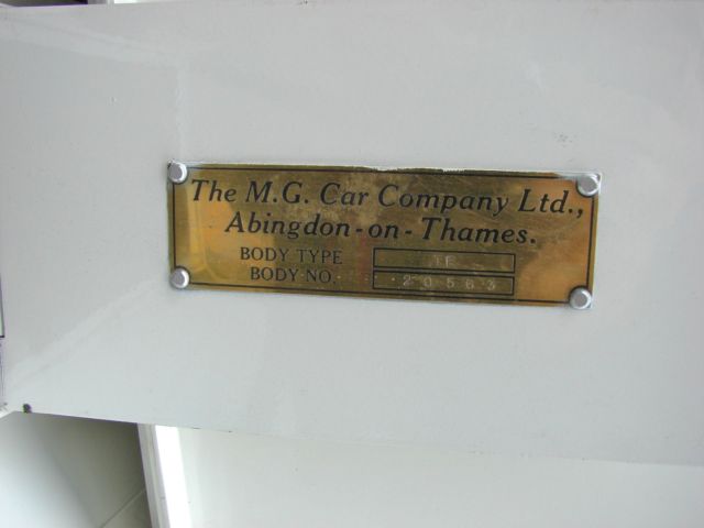 1955 White MG T-Series Convertible