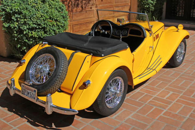 1954 primer over green MG T-Series 2-door conv