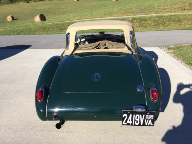 1957 British racing Green MG MGA Convertible / Roadster 