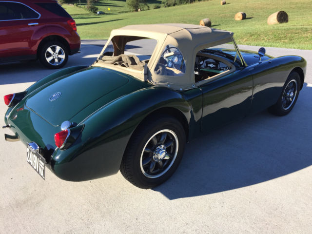 1957 British racing Green MG MGA Convertible / Roadster 