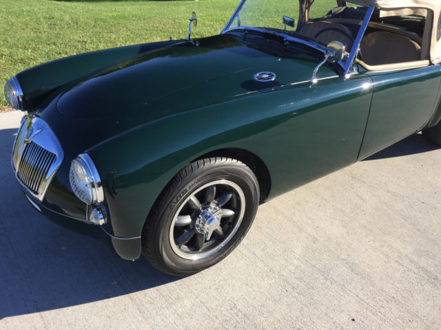 1957 British racing Green MG MGA Convertible / Roadster 