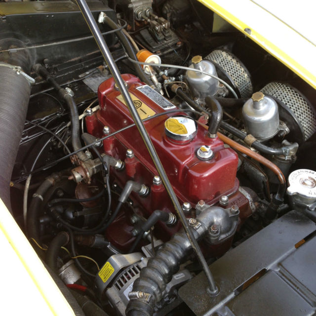 1961 Yellow MG MGA Convertible