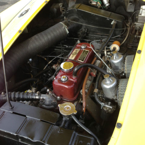 1961 Yellow MG MGA Convertible