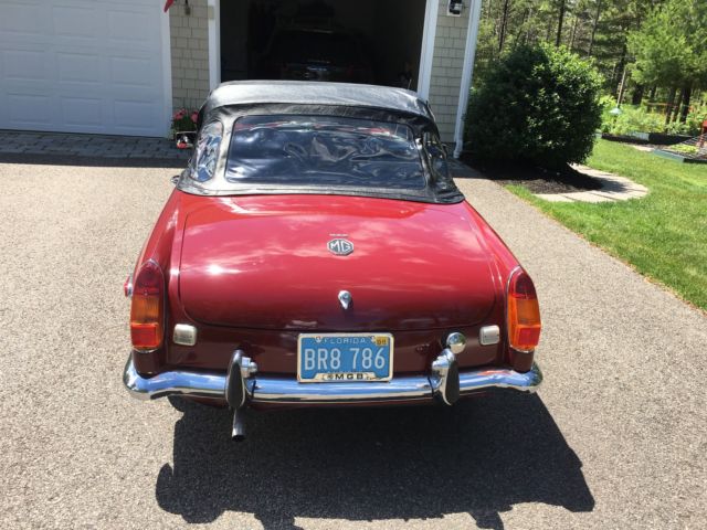 1973 Maroon MG MGB Convertible