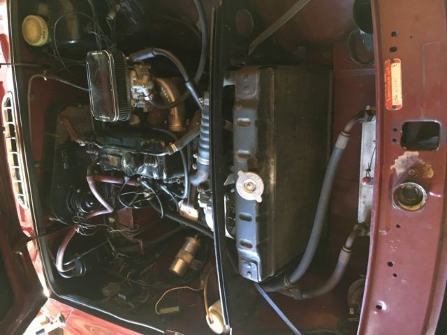 1973 Maroon MG MGB Convertible