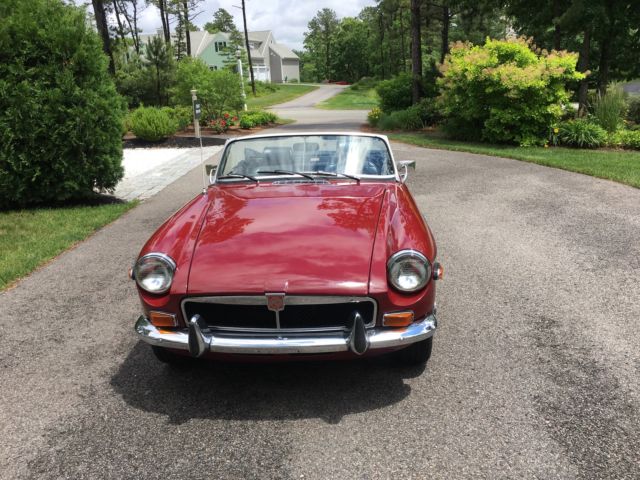 1973 Maroon MG MGB Convertible
