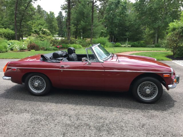 1973 Maroon MG MGB Convertible