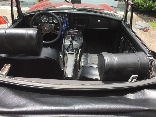 1973 Maroon MG MGB Convertible