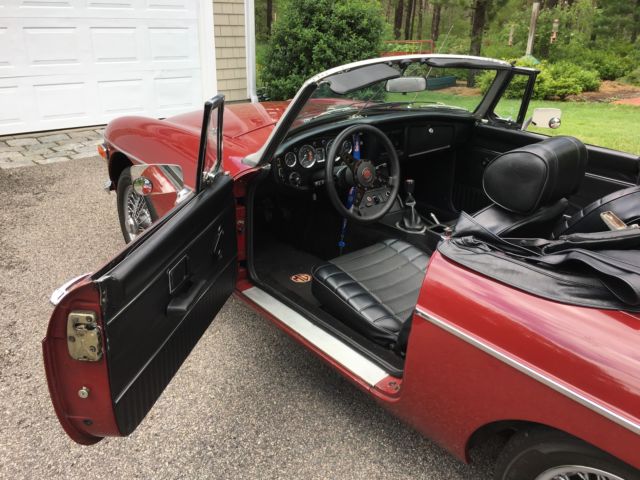 1973 Maroon MG MGB Convertible