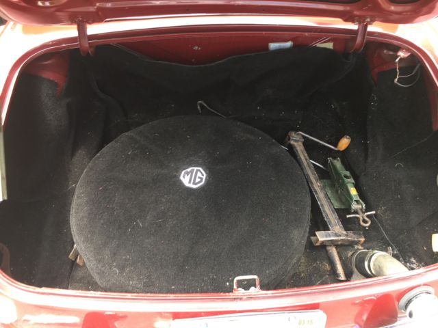 1973 Maroon MG MGB Convertible