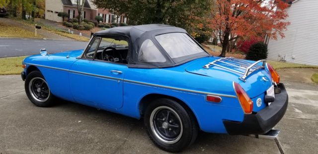 1979 Blue MG MGB Convertible