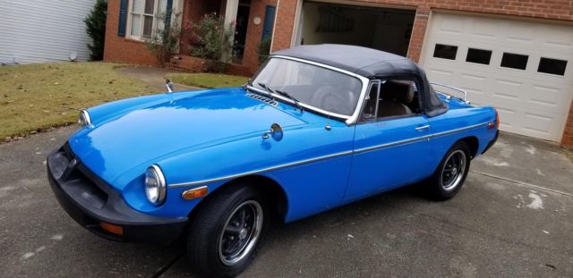 1979 Blue MG MGB Convertible