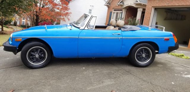 1979 Blue MG MGB Convertible