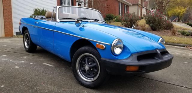 1979 Blue MG MGB Convertible
