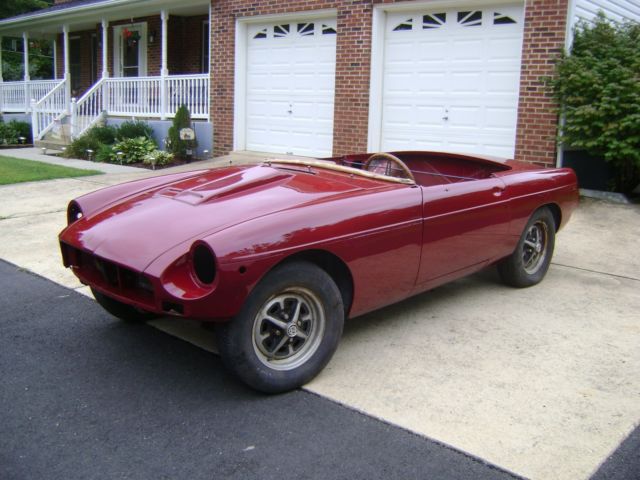 1973 Burgundy MG MGB Convertible