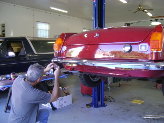 1973 Burgundy MG MGB Convertible