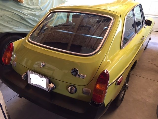 1972 Green MG MGB Coupe