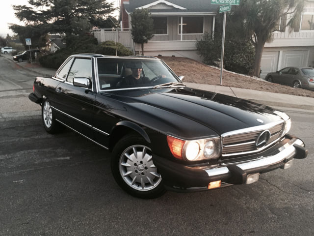 1986 Blue Mercedes-Benz SL-Class Convertible